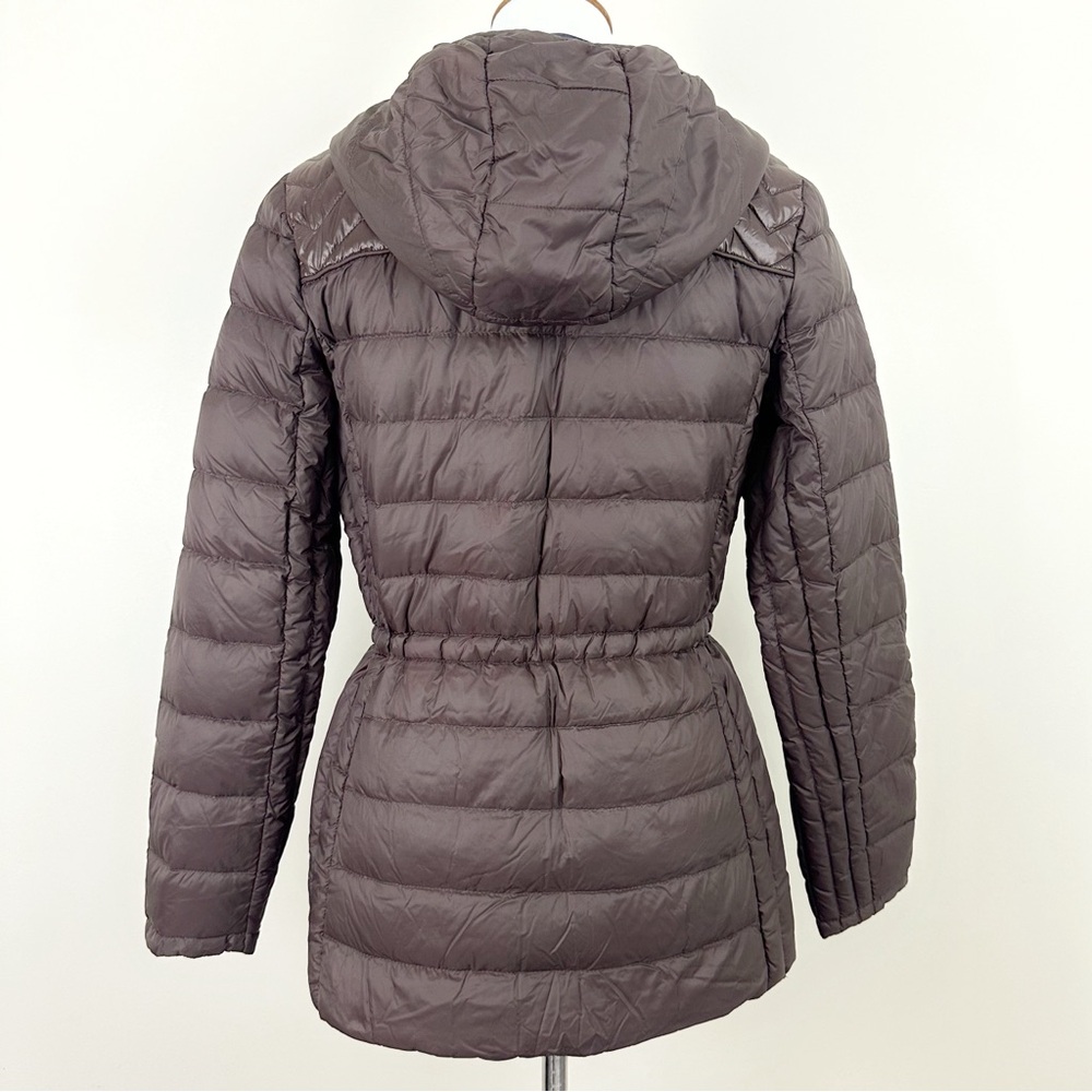 MICHAEL Michael Kors Packable Down Fill Coat Medium Brown Hooded Puffer - Picture 11 of 11